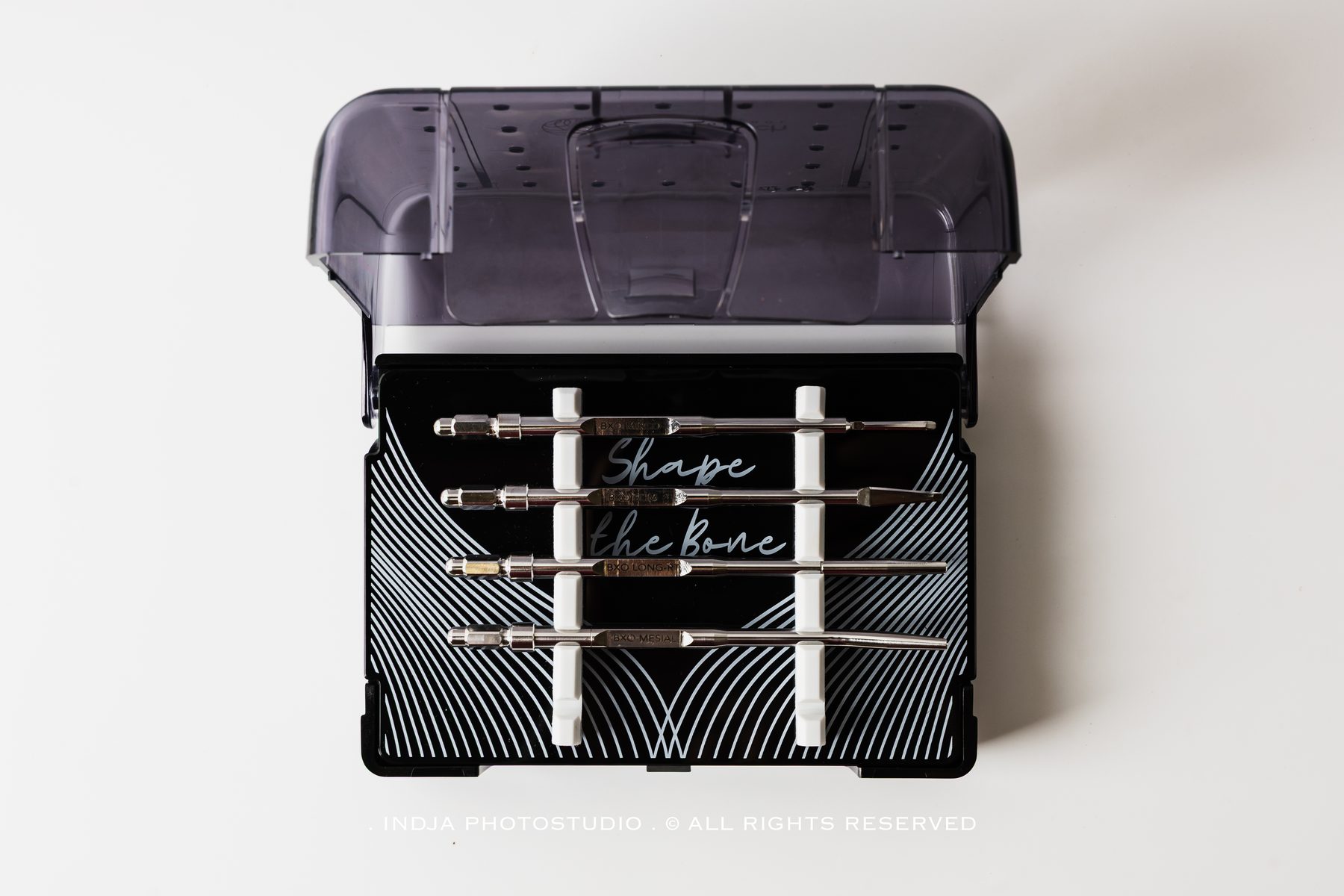 BLEXO instruments in their sterilization box